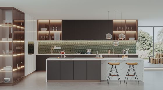 Standard European Furniture Complete Smart Kitchen Pantry Storage Cabinets