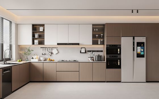 Manufacturer Cupboard Design Corner Freestanding Pantry Kitchen PVC Cabinets
