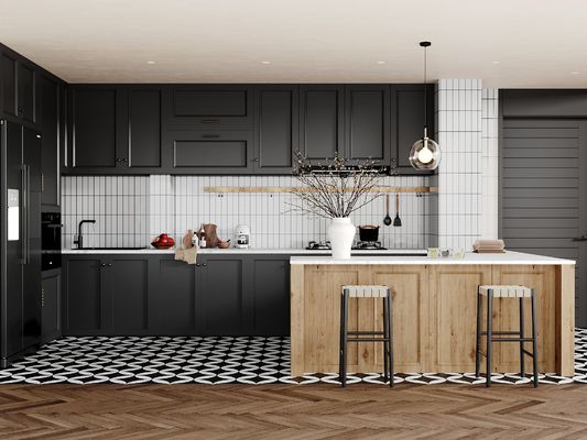 Manufacturer Cupboard Design Corner Freestanding Pantry Kitchen PVC Cabinets
