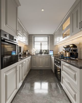 Hotel Modern Matte UV Finish Wooden Custom Kitchen Cabinet