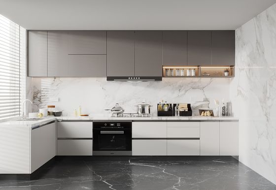 Hotel Modern Matte UV Finish Wooden Custom Kitchen Cabinet
