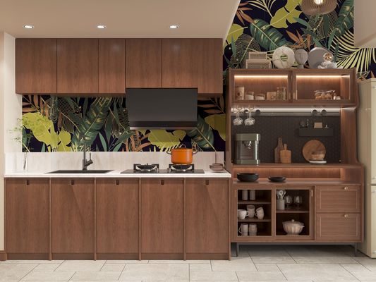 Hotel Modern Matte UV Finish Wooden Custom Kitchen Cabinet