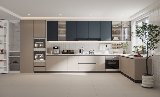 Kitchen Full Furniture Modern Modular Melamine Cabinet With Hidden Drawer