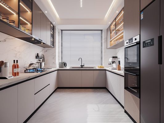 House Kitchens  Modern Style Kitchen Cabinets Custom With Marble Countertop