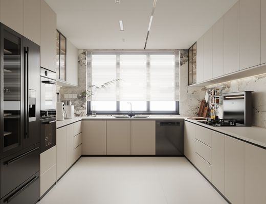Modern Cabinets Kitchen With Complete Kitchen Island For Environmental Friendly