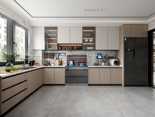 Modern Lacquer MDF Self Assemble Storage Furniture Kitchen Cabinet