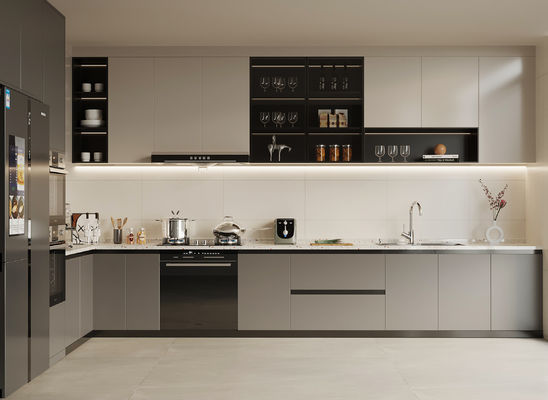 Furniture Storage Soft Closing Home Complete LED Light Cupboard Kitchen Cabinets