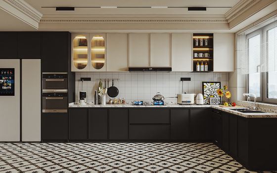 Furniture Storage Soft Closing Home Complete LED Light Cupboard Kitchen Cabinets