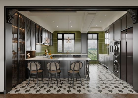 Hotel Kitchens High End Hot Sales Luxury Kitchen Cabinet  Environmental Friendly
