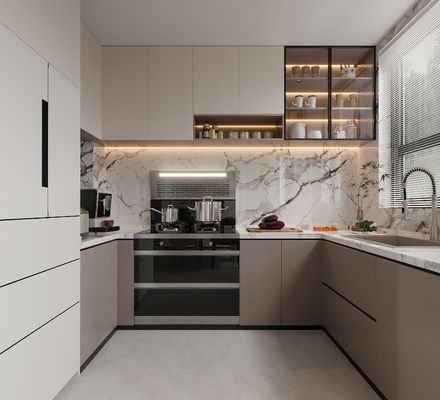 Hotel Kitchens High End Hot Sales Luxury Kitchen Cabinet  Environmental Friendly