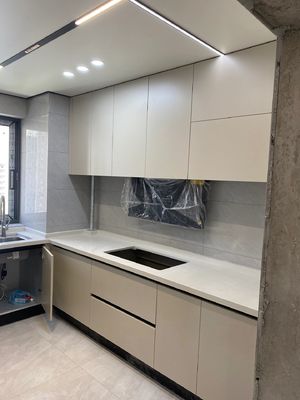 Custom Kitchen Furniture Paint-Free Cupboard With Mixed Cabinet Door