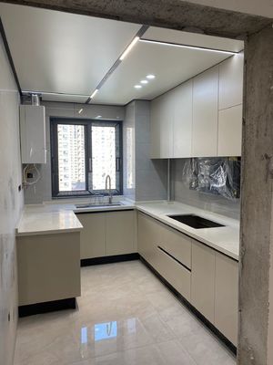 Custom Kitchen Furniture Paint-Free Cupboard With Mixed Cabinet Door