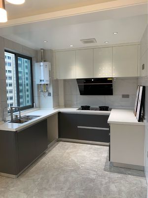 Custom Kitchen Furniture Paint-Free Cupboard With Mixed Cabinet Door