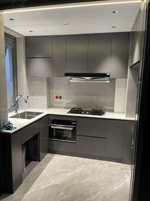 Modern Minimalist Large Kitchen Cabinet With Sink Plywood Cupboard