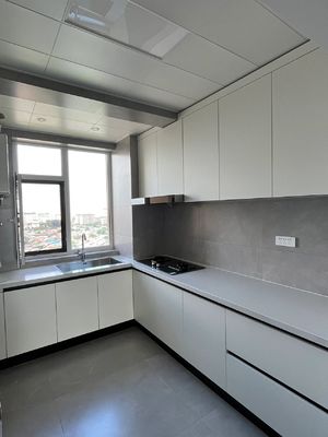 Modern Minimalist Large Kitchen Cabinet With Sink Plywood Cupboard