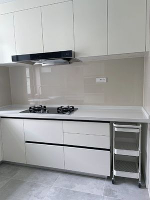 European Apartment Hotel Cupboards L Shape Elegant Kitchen Cabinet