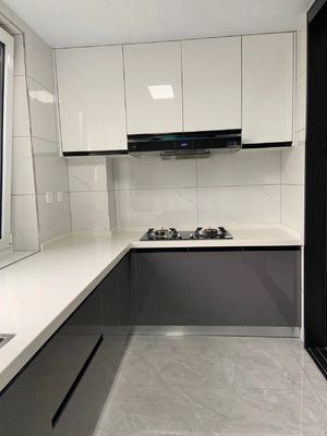 European Apartment Hotel Cupboards L Shape Elegant Kitchen Cabinet