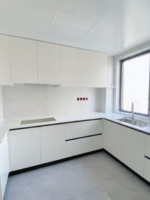 White And Timber Contemporary Modern Design Small Space Kitchen Cabinets