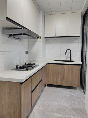 New Material White Shaker Door Particle Board Kitchen Cabinet
