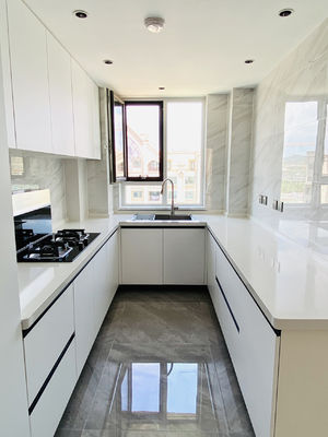 New Material White Shaker Door Particle Board Kitchen Cabinet