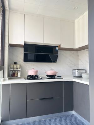 Custom Modular Modern White Shaker Melamine Kitchen Cabinets Furniture