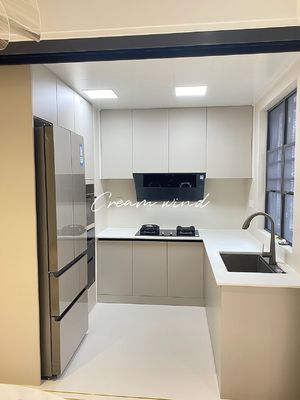 Custom Modular Modern White Shaker Melamine Kitchen Cabinets Furniture