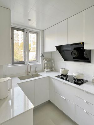 Custom Modular Modern White Shaker Melamine Kitchen Cabinets Furniture