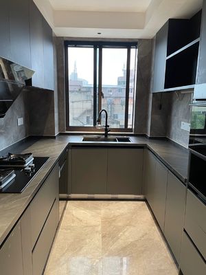 Modern Kitchen Furniture Melamine Kitchen Cabinets For Small Apartment