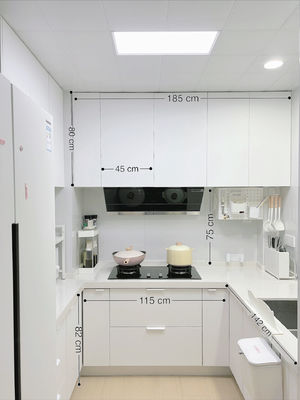 American Simple  Kitchen Furniture Set L Shape Kitchen Cabinet For Apartment