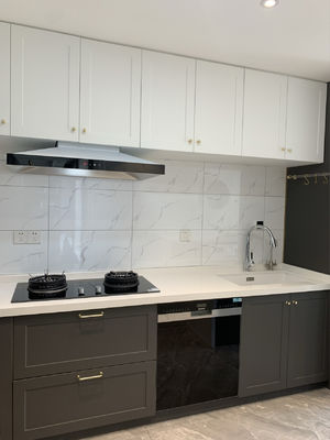 Modern White Cupboard High Quality Wooden Melamine Kitchen Cabinet Set