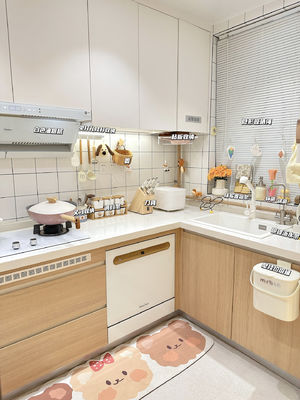 Custom 3D Design Modern Melamine Particle Board Wood Kitchen Cabinet