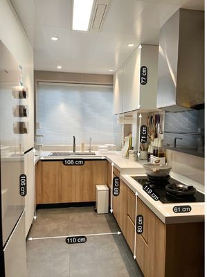 Simple Modern High Gross Lacquer Kitchen Cabinet With Marble Countertop