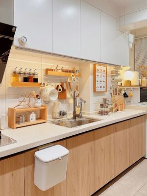 Simple Modern High Gross Lacquer Kitchen Cabinet With Marble Countertop