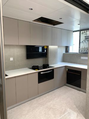 China Factory Good Price Wood Laminate Melamine Kitchen With Island