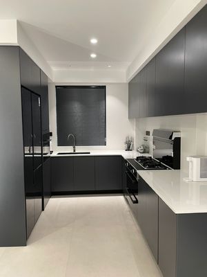 China Factory Good Price Wood Laminate Melamine Kitchen With Island