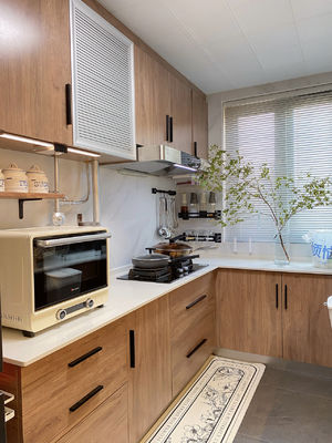 Modern Design Melamine White Kitchen Pantry Cabinet With Countertop