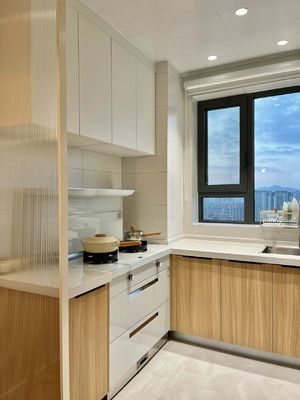 Corner Countertop And Drawer Luxury Furniture Teak Kitchen Cabinet