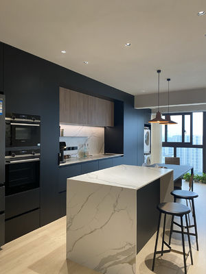 Corner Countertop And Drawer Luxury Furniture Teak Kitchen Cabinet