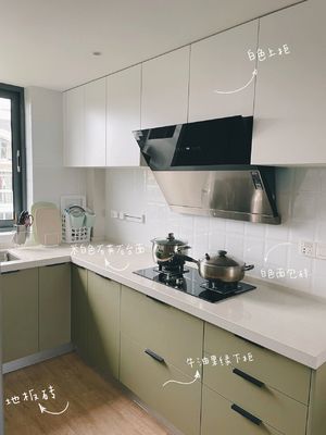 Full Design Customized Shaker Kitchen Cabinet With Big Storage Cardboard