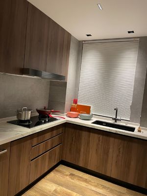 Melamine Modern Kitchen Cabinets Price Set For Apartment