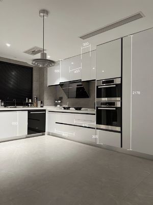 Elegant PVC Melamine Modular MDF Board Kitchen Cabinet Factory For Home