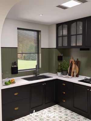 Elegant PVC Melamine Modular MDF Board Kitchen Cabinet Factory For Home