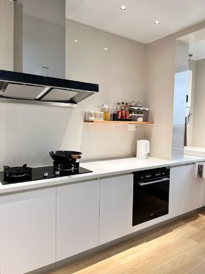 Simple Style Modular PVC Design Modern Customized Kitchen Cabinets For Hotel