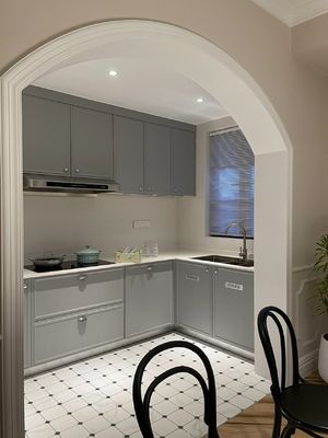 Durable And High-End Italian Minimalist Style Kitchen Cabinets For Villa