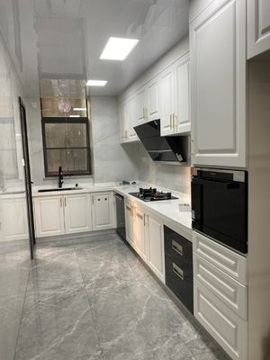 Large Dirty Proof White Modular Kitchen Cabinets  Antique Furniture Hotel