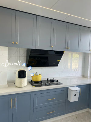 Direct Supplier High Gloos White PVC Finish Kitchen Cabinet With Wooden Melamine