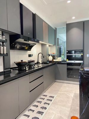 High End Kitchen Cabinet Italian Cusine Luxury Painting Laminate Full Modern