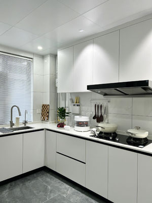 Wooden Furniture PVC Door Panel Economic Wood Wall Wholesale Kitchen Cabinet