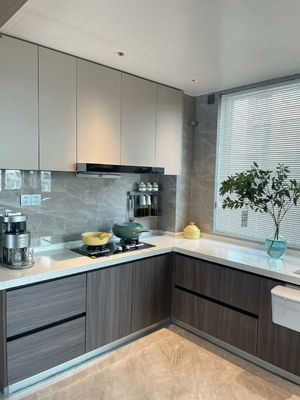 Wooden Furniture PVC Door Panel Economic Wood Wall Wholesale Kitchen Cabinet