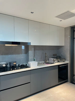 Light Luxury Matte Paint MDF Wooden Kitchen Morden Home Cabinet Furniture